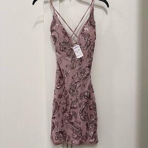 Windsor Blush Sequin Mini Dress
